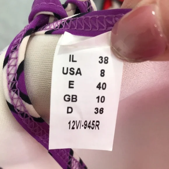 Gottex Virginia Geometric String Bikini Top and Matching Bottom Size 8 New - Picture 8 of 9